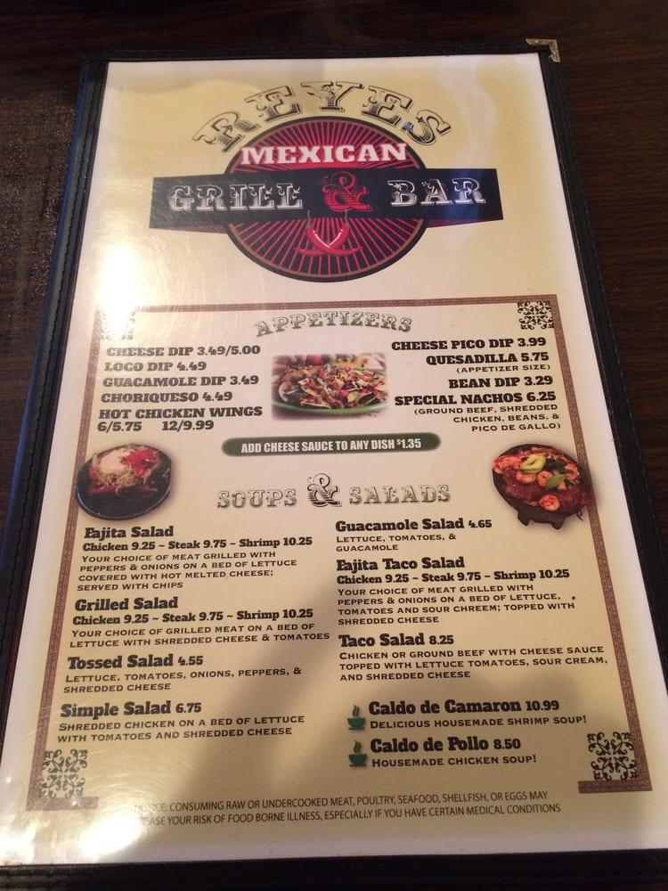Reyes Mexican Grill and Bar Menu image 4